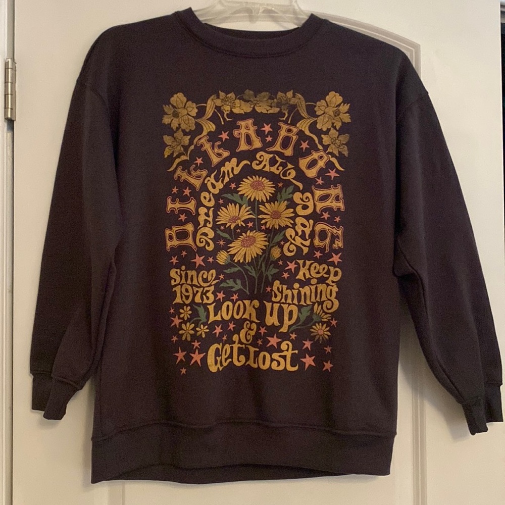Golden Wonder Oversized Graphic Crewneck Sweatshirt